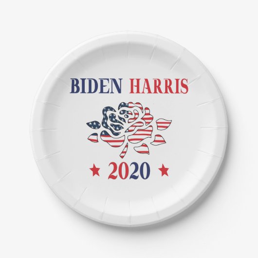 Assiettes En Carton Biden Harris 2020 (Devant)