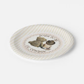 Assiettes En Carton Bientôt être Lil' Cowboy Baby shower Plaques de gâ (Angle)