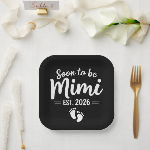 Assiettes En Carton Bientôt Mimi 2026 Annonce de Grossesse Nouvelle 