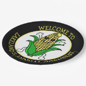 Assiettes En Carton Bienvenue à Cornfest Personnalisé (Angle)