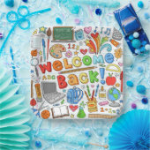 Assiettes En Carton Bienvenue À L'École (Fête)