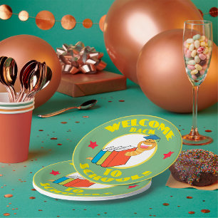 Assiettes En Carton Bienvenue à l'école, petit lecteur