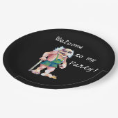 Assiettes En Carton Bienvenue À Mon Parti - Ogre Scandinave (Angle)