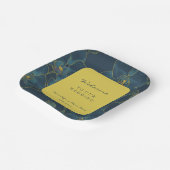 Assiettes En Carton Bienvenue au Mariage d'orchidée bleu doux (Angulaire)