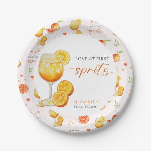 Assiettes En Carton Bienvenue au mariage Love at First Spritz Personna