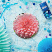 Assiettes En Carton Bienvenue au printemps avec Dahlia rose géant (Fête)