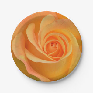 Assiettes En Carton Bienvenue au printemps avec une rose jaune géante