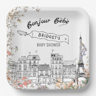 Assiettes En Carton Bienvenue Bébé Baby Shower Mixte