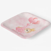 Assiettes En Carton Bienvenue bébé fille (Angulaire)