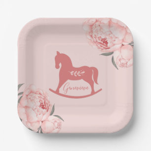 Assiettes En Carton Bienvenue Petite Dame Blush Pink Peony 