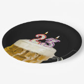 Assiettes En Carton Bière du 23e anniversaire en noir (Angle)