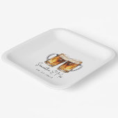 Assiettes En Carton Bière et Mariage barbecue (Angulaire)