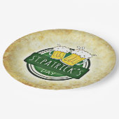 Assiettes En Carton Bières du jour Saint Patrick (Angle)