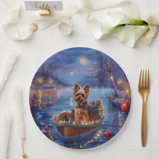 Assiettes En Carton Biewer Terrier Noël Festive Voyage (Mariage)