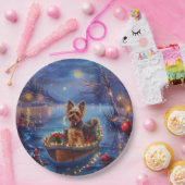 Assiettes En Carton Biewer Terrier Noël Festive Voyage (Fête)