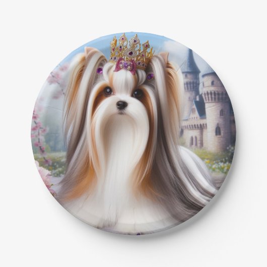 Assiettes En Carton Biewer Terrier Princess Plare (Devant)