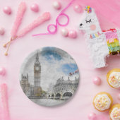 Assiettes En Carton Big Ben, Londres, Royaume-Uni (Fête)