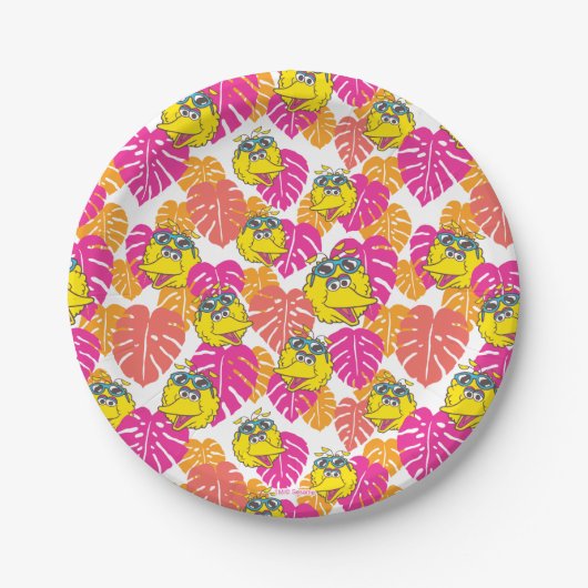 Assiettes En Carton Big Bird | Motif tropical (Devant)
