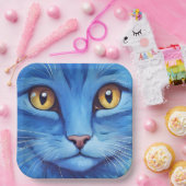 Assiettes En Carton Big Blue Cat (Fête)