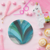 Assiettes En Carton Big Blue Leaf I (Fête)