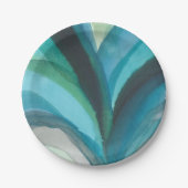 Assiettes En Carton Big Blue Leaf I (Devant)