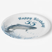 Assiettes En Carton Big Fish In Water 55e Anniversaire Plaque papier (Angle)