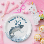 Assiettes En Carton Big Fish In Water 95e Anniversaire Plaque papier (Fête)