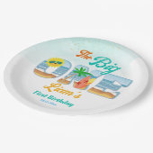 Assiettes En Carton Big One surf plage été anniversaire vaisselle (Angle)