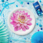 Assiettes En Carton Big Rose Dahlia (Fête)