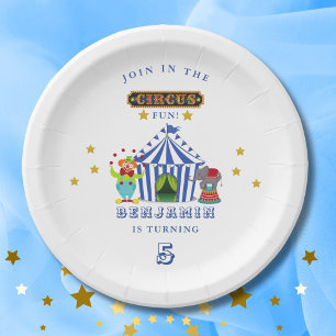 Assiettes En Carton Big Top Come One Come All Circus Birthay Party