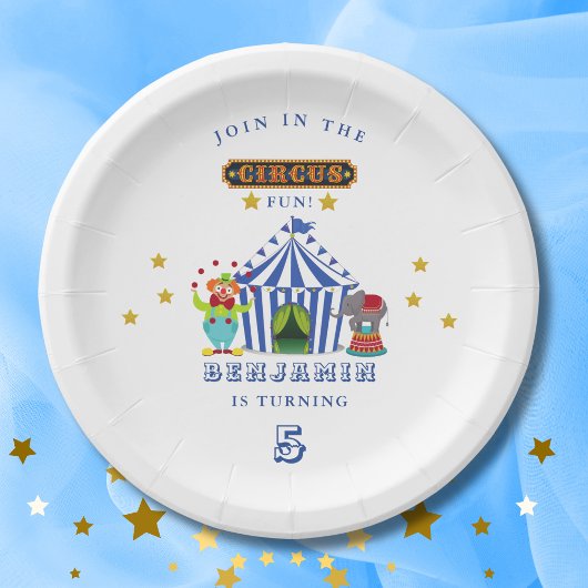 Assiettes En Carton Big Top Come One Come All Circus Birthay Party