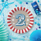 Assiettes En Carton Big Two Circus Big Top Second Birday Party Plate (Fête)