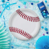 Assiettes En Carton Big White Basball (Fête)