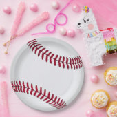 Assiettes En Carton Big White Basball (Fête)