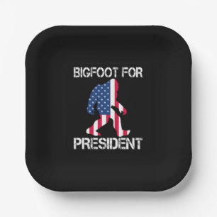 Assiettes En Carton Bigfoot pour le président Funny Bigfoot