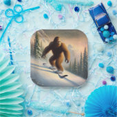 Assiettes En Carton Bigfoot Snowboard (Fête)