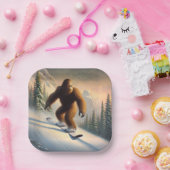 Assiettes En Carton Bigfoot Snowboard (Fête)