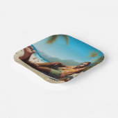 Assiettes En Carton Bigfoot sur la plage (Angulaire)