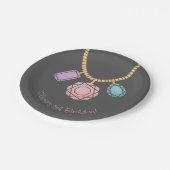 Assiettes En Carton Bijoux de gemme effectuant à filles des livraisons (Angle)