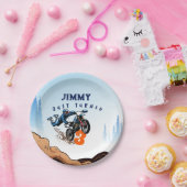 Assiettes En Carton Biker Kid Dirt Stunt Vélo Anniversaire (Fête)