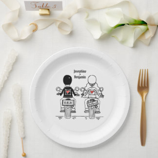 Assiettes En Carton Biker Motorcycle Wedding 