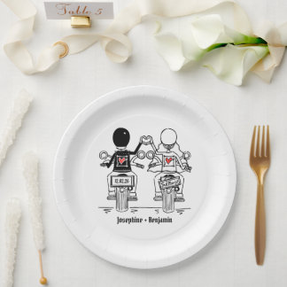 Assiettes En Carton Biker Motorcycle Wedding 