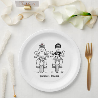 Assiettes En Carton Biker Motorcycle Wedding