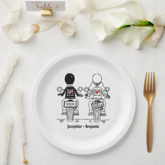 Assiettes En Carton Biker Motorcycle Wedding 