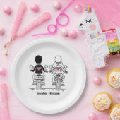 Assiettes En Carton Biker Motorcycle Wedding  (Fête)