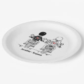 Assiettes En Carton Biker Motorcycle Wedding  (Angle)