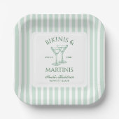 Assiettes En Carton Bikinis & Martinis Bachelorette (Recto)