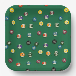 Assiettes En Carton Billard de soirée jeux de société
