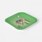 Assiettes En Carton Billard Party Green et Black (Angulaire)