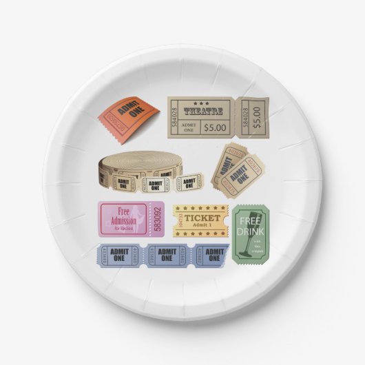 Assiettes En Carton Billets divers (Devant)